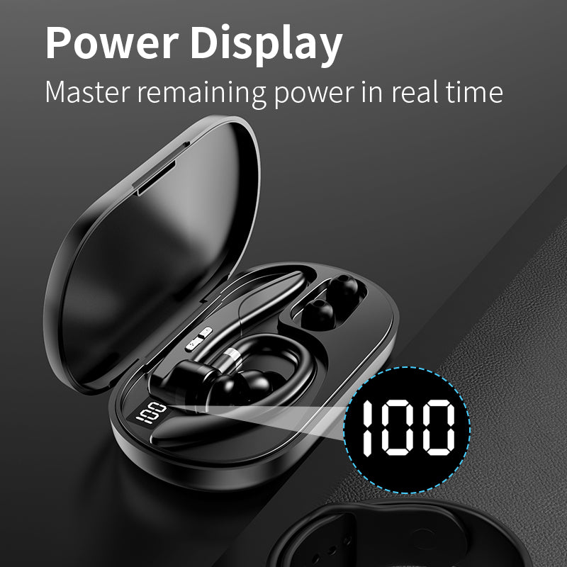 K29 Wireless Bluetooth 5.0 Rotary Earphones with Charging Box Waterproof Sports Earhook Headsets with Microphone and LED Display K29 Wireless Bluetooth 5.0 Rotary Earphones with Charging Box Waterproof Sports Earhook Headsets with Microphone and LED Display